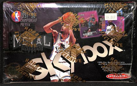 1997-98 skybox metal universe basketball boxes|skybox metal universe basketball cards.